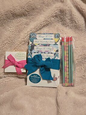 Set of Notepads + Sticky Notes + Pencils